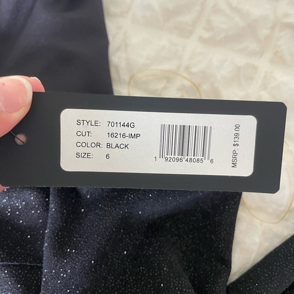 Bebe black glitter halter jumpsuit - Picture 5 of 9